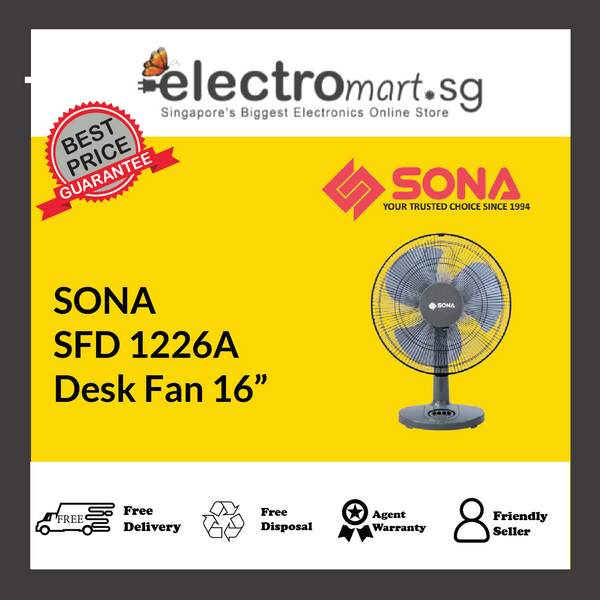 SONA SFD 1226A DESK FAN 16”