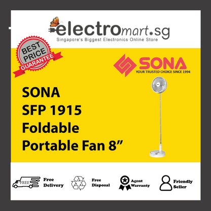 SONA SFP 1915 Foldable Portable Fan 8”