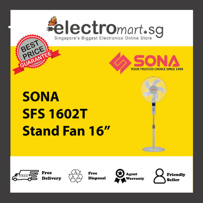 SONA SFS 1602T Stand Fan 16”