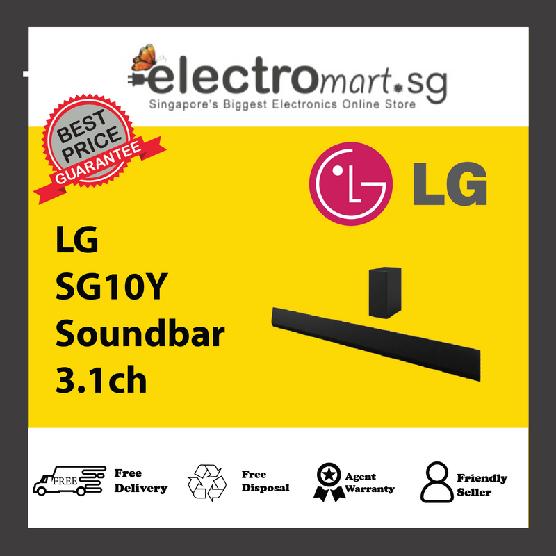 LG SG10Y Soundbar 3.1ch Dolby Atmos, AI Room Calibration Pro