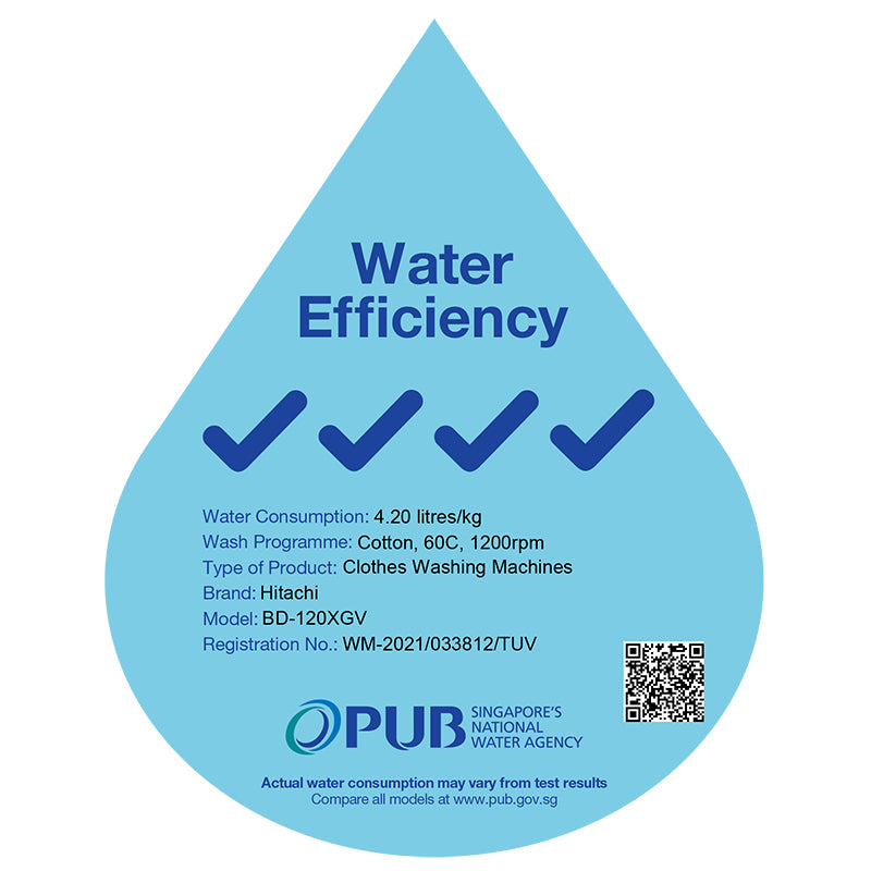 Hitachi BD-120XGV 12kg Front Load Washer