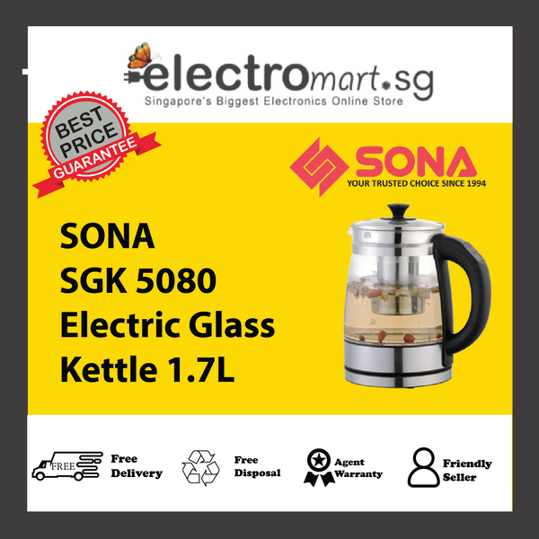 SONA SGK 5080 Electric Glass Kettle 1.7L