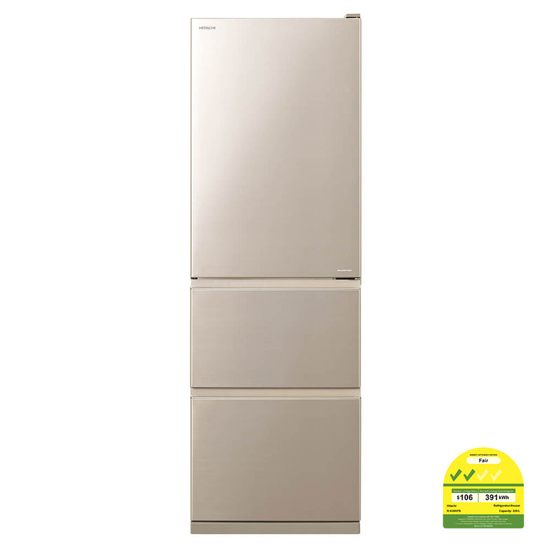 HITACHI R-S38KPS 3 Door Refrigerator 375L