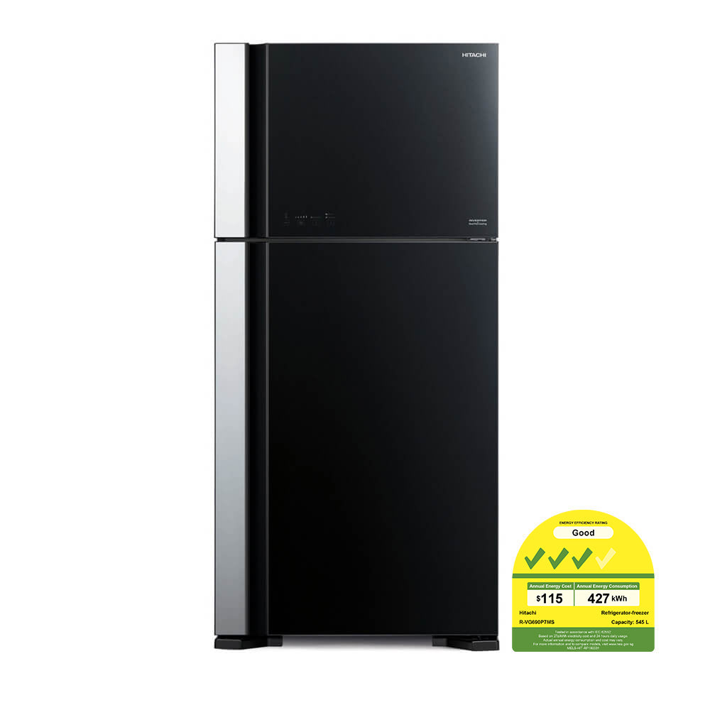 HITACHI R-VG690P7MS 2 Door Refrigerator 550L