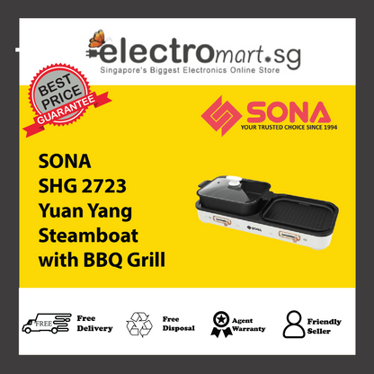 SONA SHG 2723 Yuan Yang Steamboat with BBQ Grill
