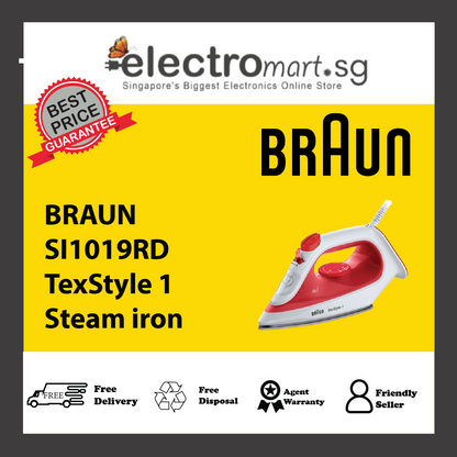 BRAUN SI1019RD TexStyle 1 Steam iron