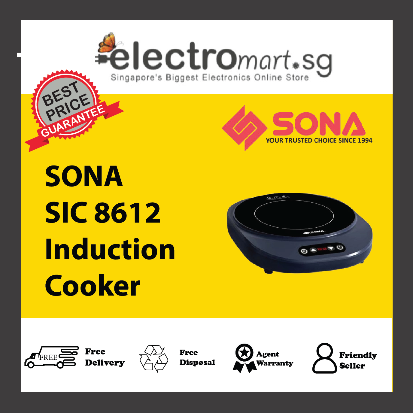 SONA SIC 8612 Multi-function Induction Cooker