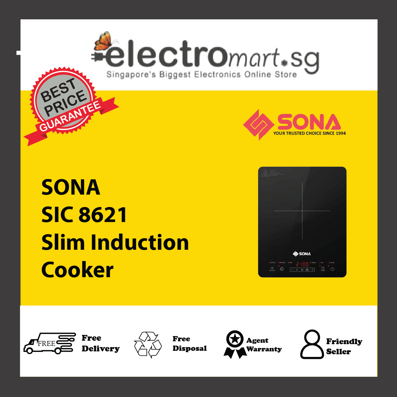 SONA SIC 8621 Slim Induction Cooker