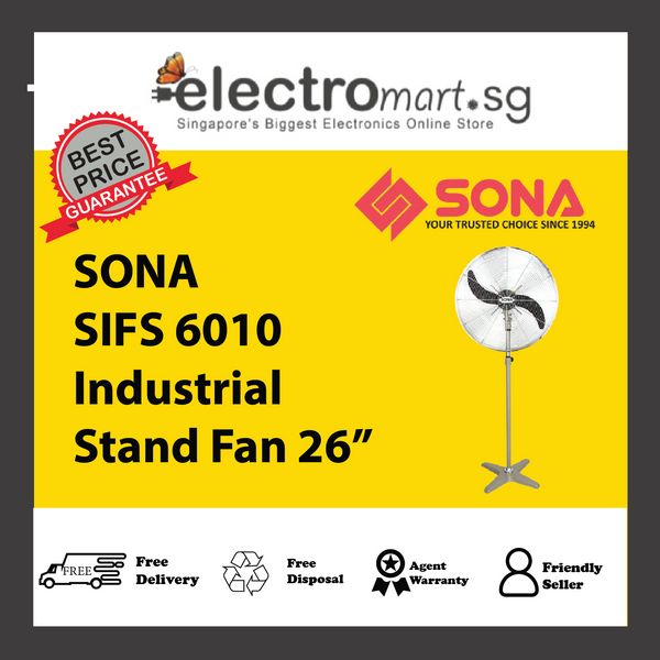 SONA SIFS 6010 26” INDUSTRIAL STAND FAN