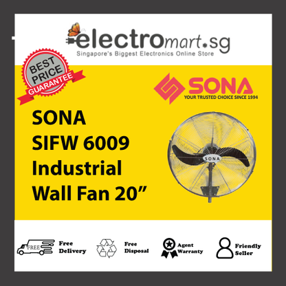 SONA SIFW 6009 Industrial Wall Fan 20”