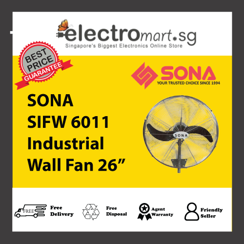 SONA SIFW 6011 26” INDUSTRIAL WALL FAN