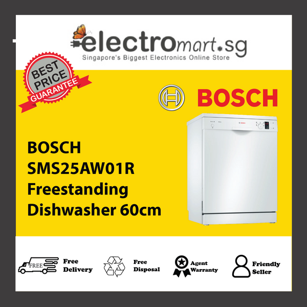 BOSCH SMS25AW01R Series 2 Freestanding Dishwasher 60cm