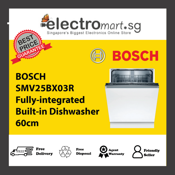 BOSCH SMV25BX03R Series 2 Fully-integrated Built-in Dishwasher 60cm