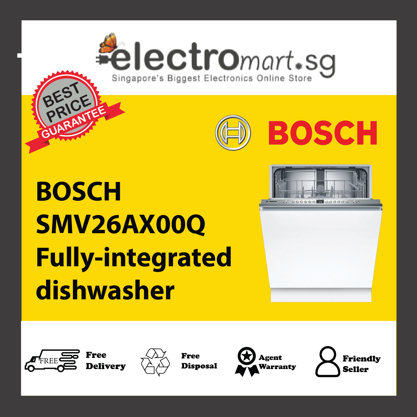 BOSCH SMV26AX00Q Fully-integrated dishwasher