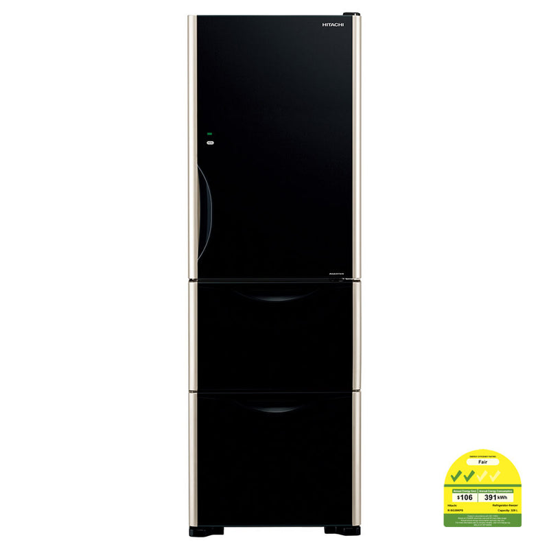 HITACHI R-SG38KPS 3 Door Refrigerator 375L