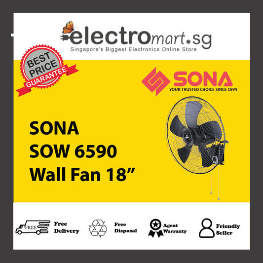 SONA SOW 6590 Power Wall Fan 18”