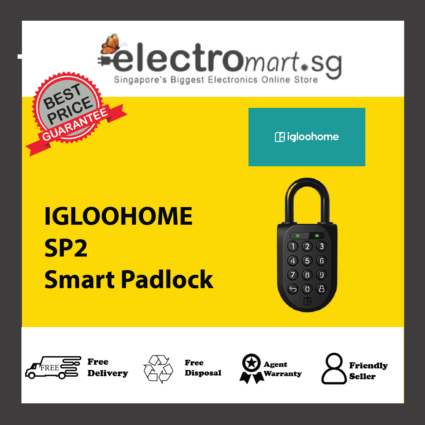 IGLOOHOME SP2 Smart Padlock