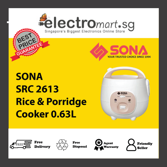 SONA SRC 2613 Rice & Porridge Cooker 0.63L