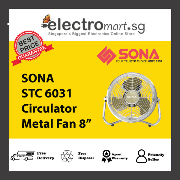 SONA STC 6031 Circulator Metal Fan 8”