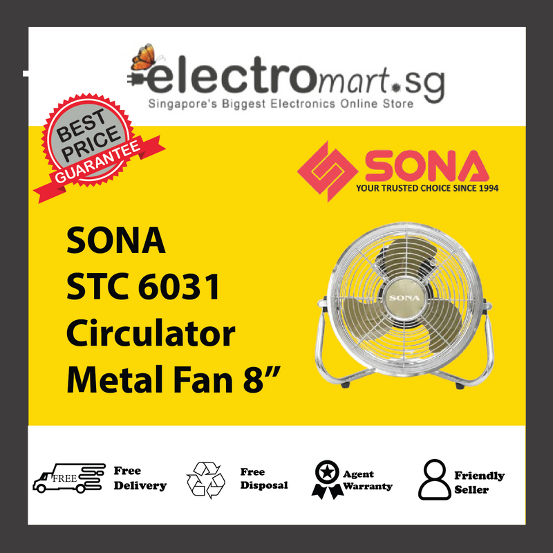 SONA STC 6031 Circulator Metal Fan 8”