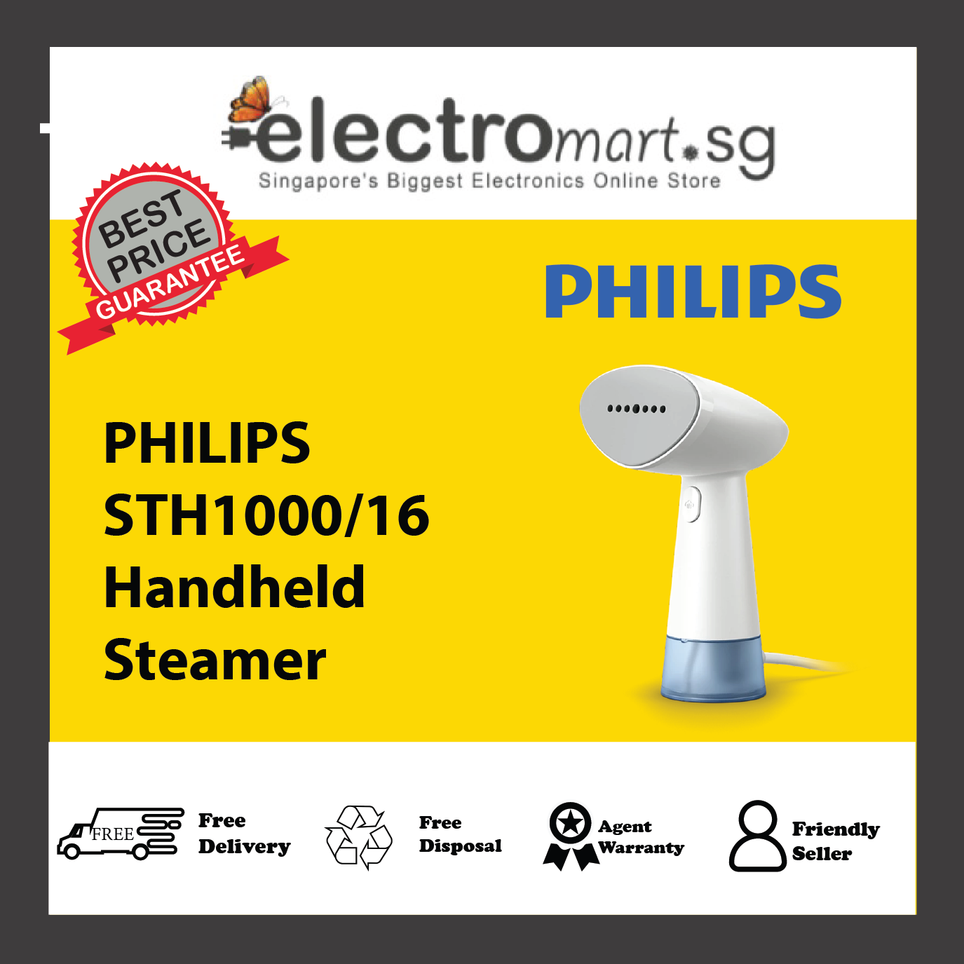 PHILIPS STH1000/16 Handheld Steamer