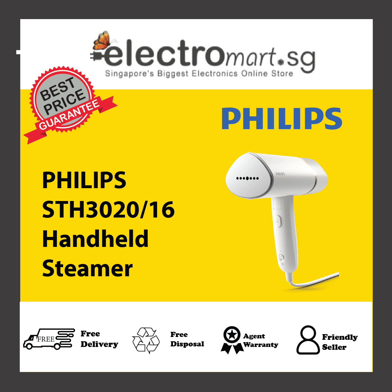 PHILIPS STH3020/16 Handheld Steamer