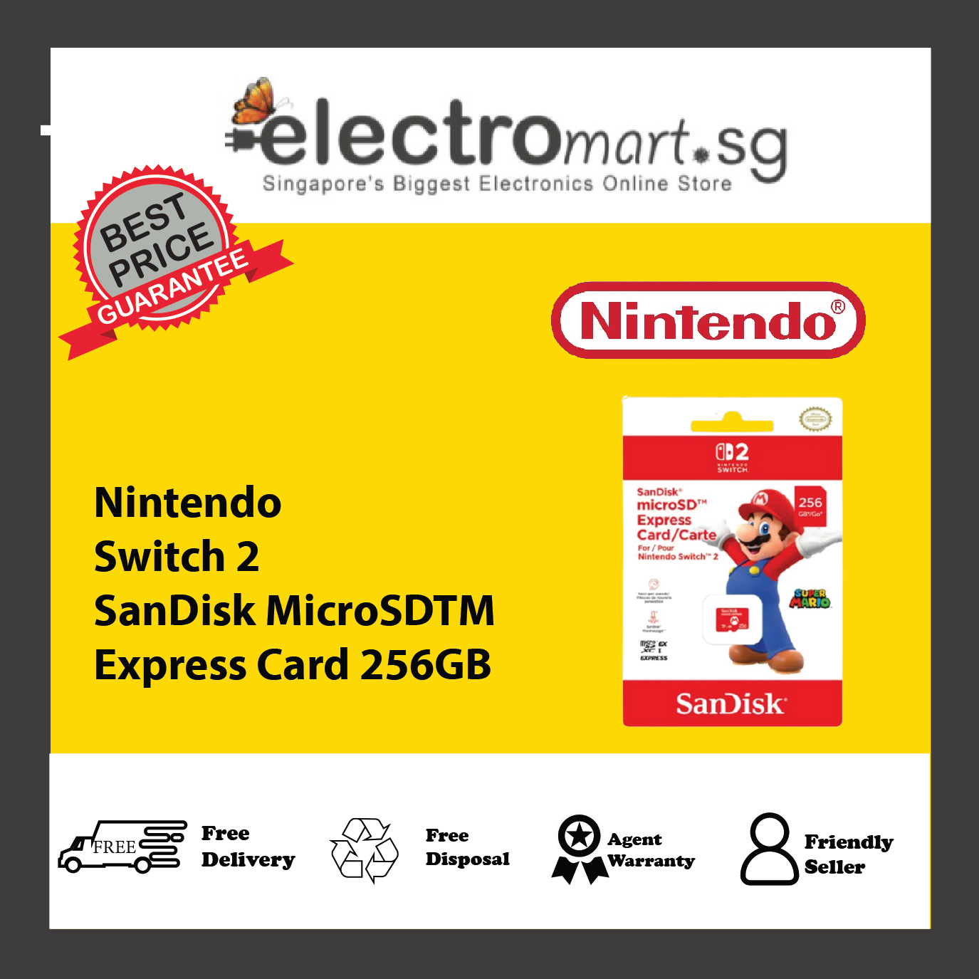 Nintendo Switch 2 SanDisk MicroSDTM Express Card 256GB