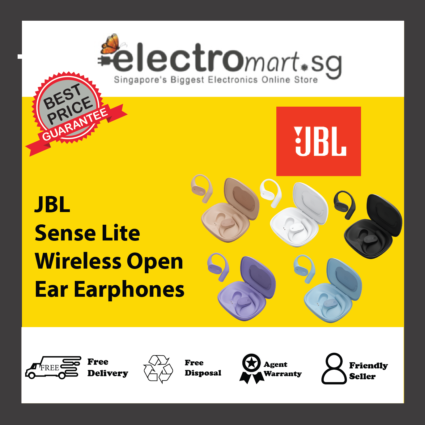 JBL Sense Lite Wireless Open Ear Earphones