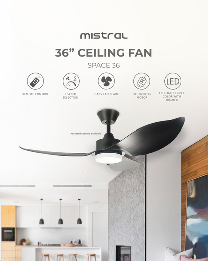 (Installation Available) Mistral Ceiling Fan Space 36 / 46 / 54 PROMO 1st May - 31st May 2026