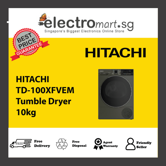 HITACHI TD-100XFVEM Tumble Dryer 10kg
