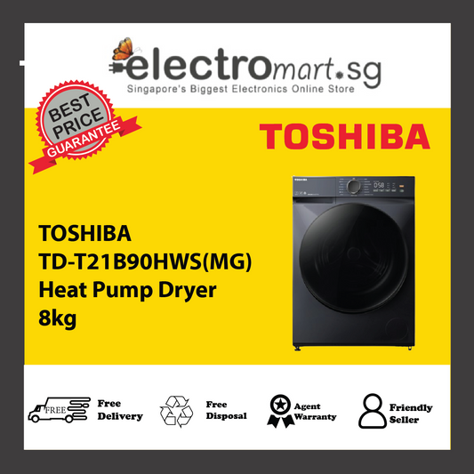 TOSHIBA TD-T21B90HWS(MG)  Heat Pump Dryer 8kg