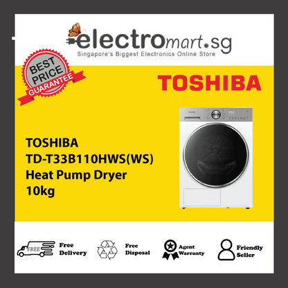 TOSHIBA TD-T33B110HWS(WS) Heat Pump Dryer 10kg
