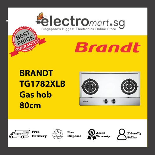 Brandt TG1782XPB/XLB – 80 cm 2‑Burner Gas Hob