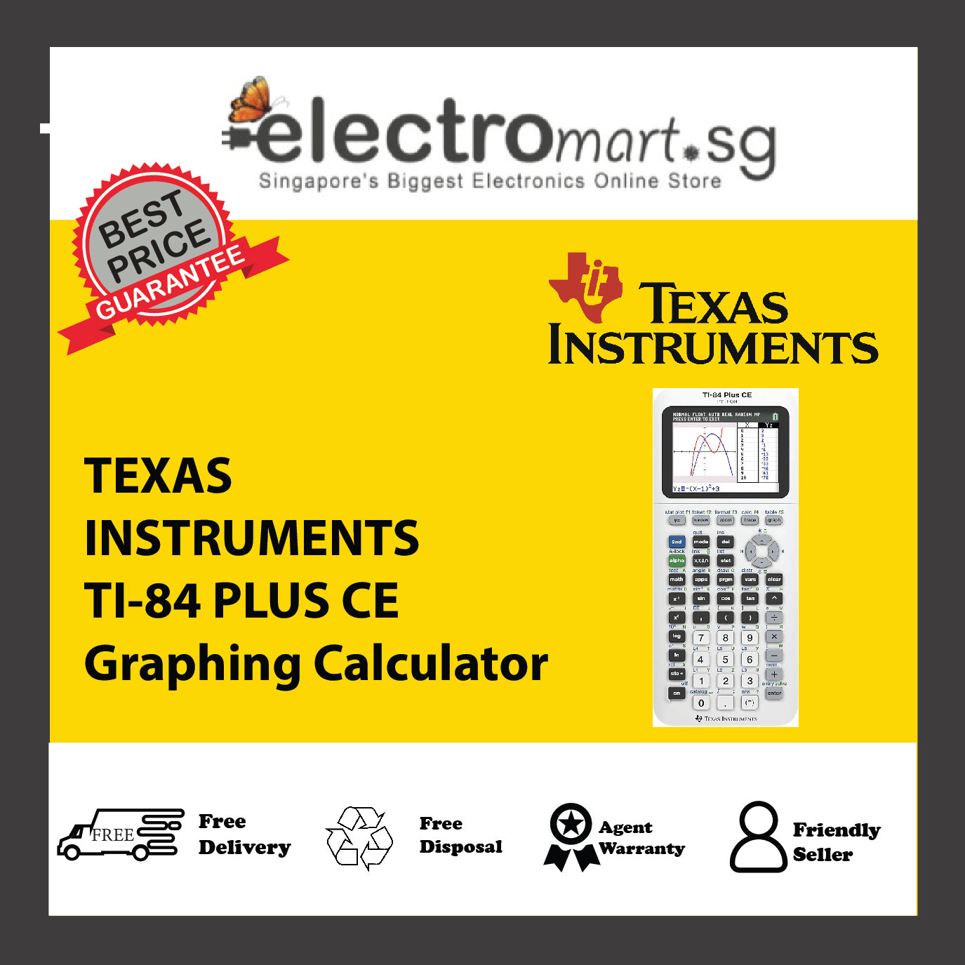 TEXAS INSTRUMENTS TI-84 PLUS CE Graphing Calculator