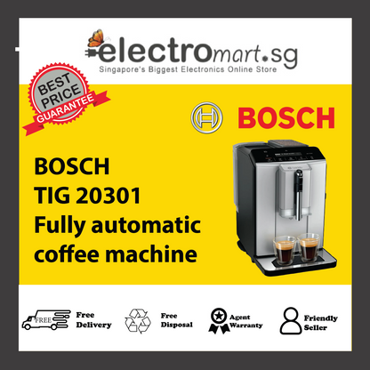 BOSCH TIG 20301 Series 2 Fully automatic coffee machine VeroCafe Silk Silver, Removable water tank