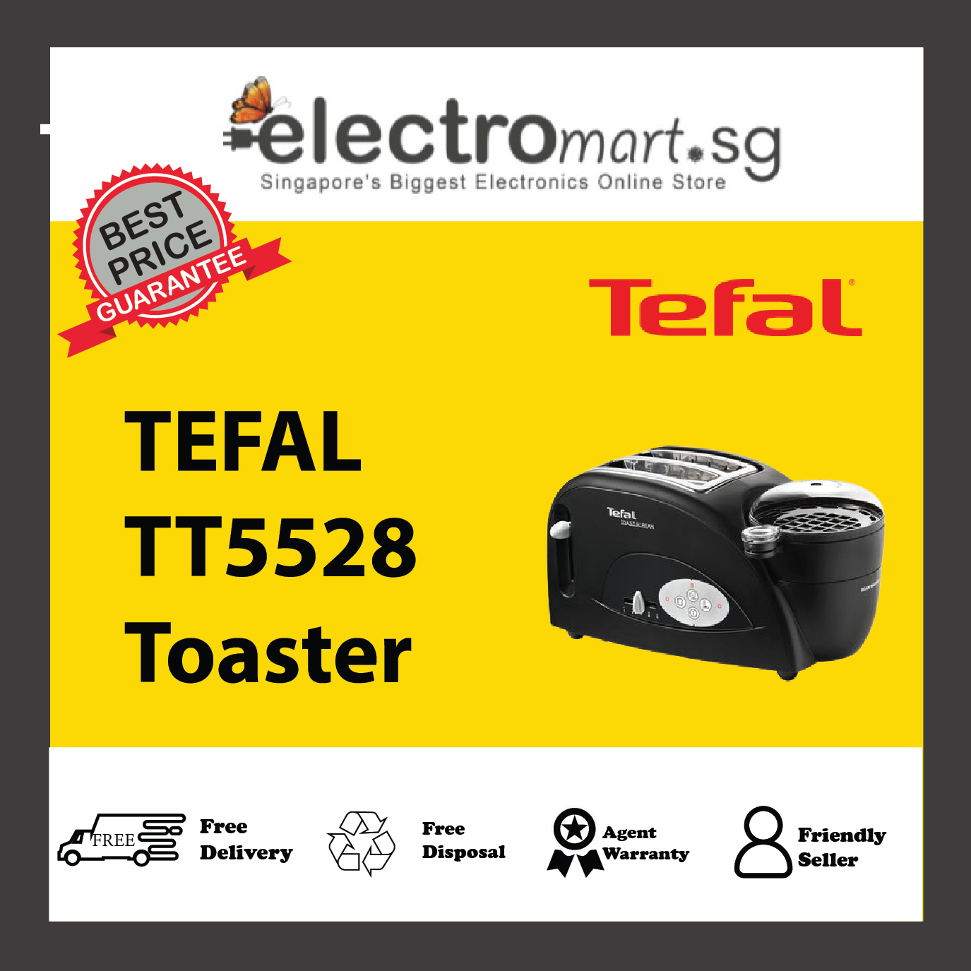 TEFAL TT5528 Toast ’N’ More Toaster & Breakfast Maker