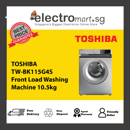 TOSHIBA TW-BK115G4S Front Load Washing Machine 10.5kg