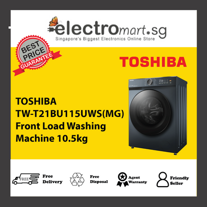 TOSHIBA TW-T21BU115UWS(MG) Front Load Washing Machine 10.5kg