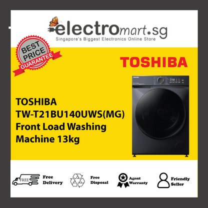 TOSHIBA TW-T21BU140UWS(MG) Front Load Washing Machine 13kg