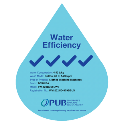 TOSHIBA TW-T23BU95UWS(SK) Front Load Washing Machine 8.5kg