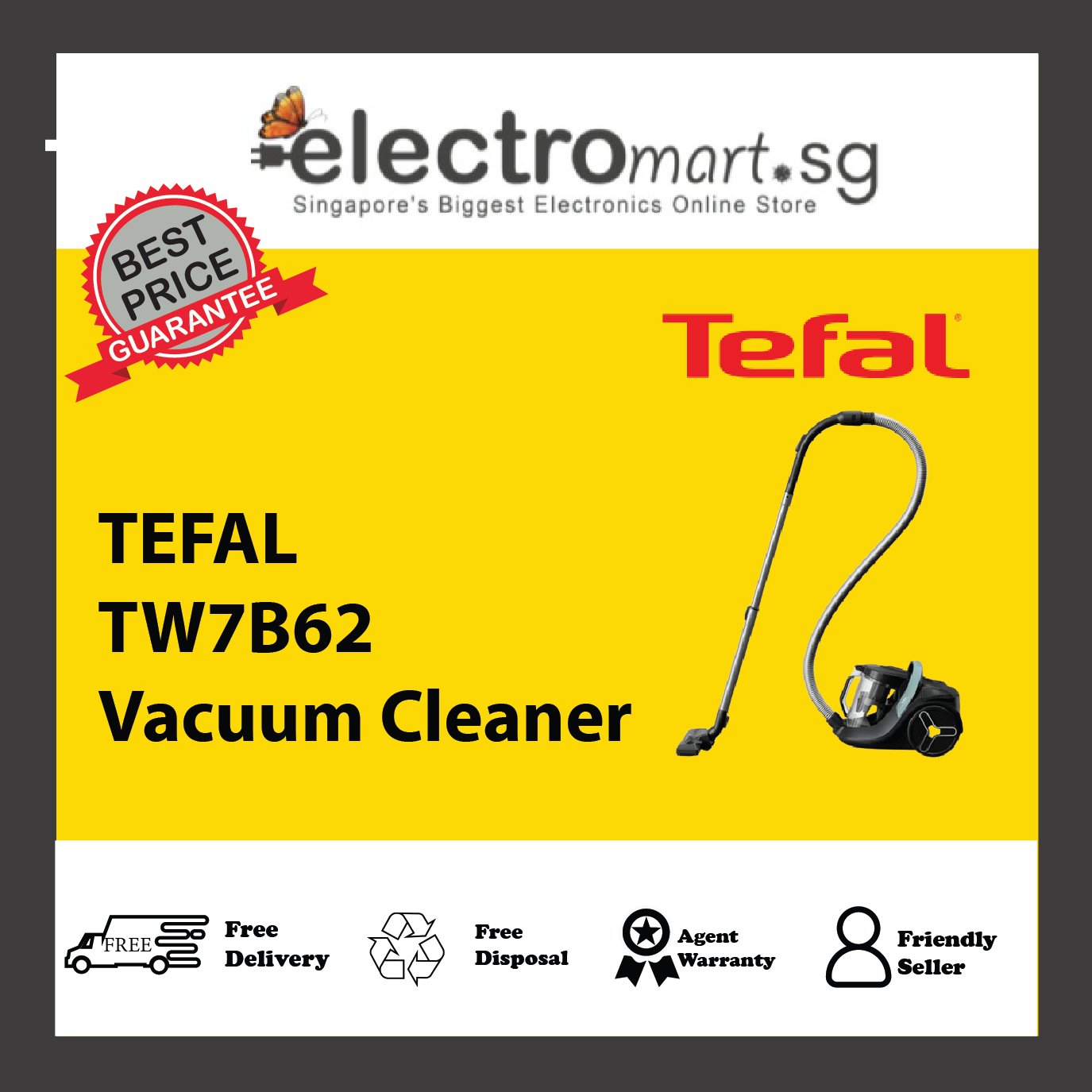 TEFAL TW7B62 X-Trem Cyclonic Max Bagless Vacuum Cleaner