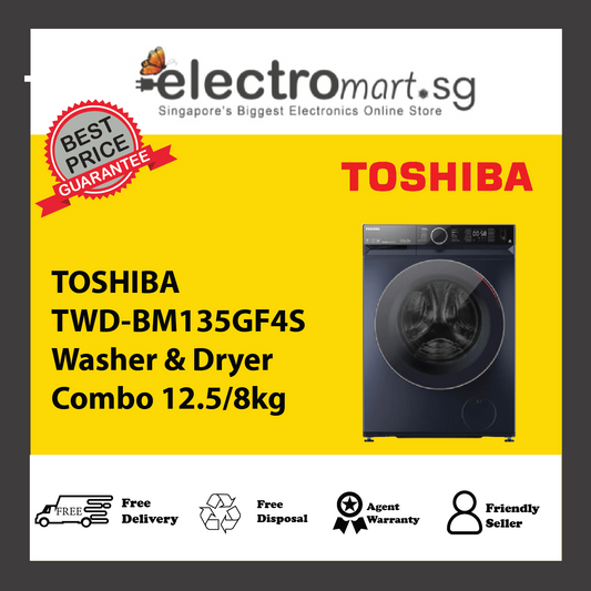TOSHIBA TWD-BM135GF4S Washer & Dryer  Combo 12.5/8kg