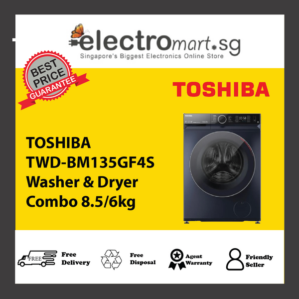 TOSHIBA TWD-BM135GF4S Washer & Dryer  Combo 8.5/6kg