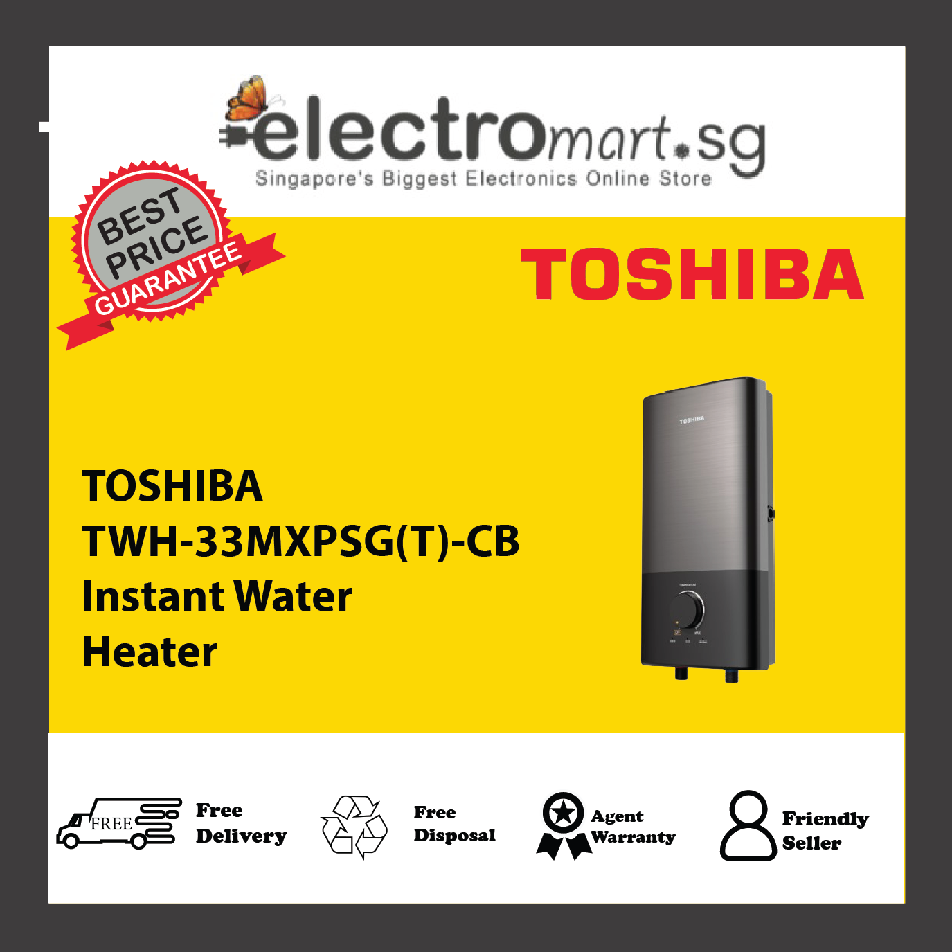 TOSHIBA TWH-33MXPSG(T)-CB Instant Water Heater