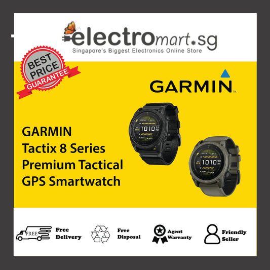 GARMIN Tactix 8 Series Premium Tactical GPS Smartwatch