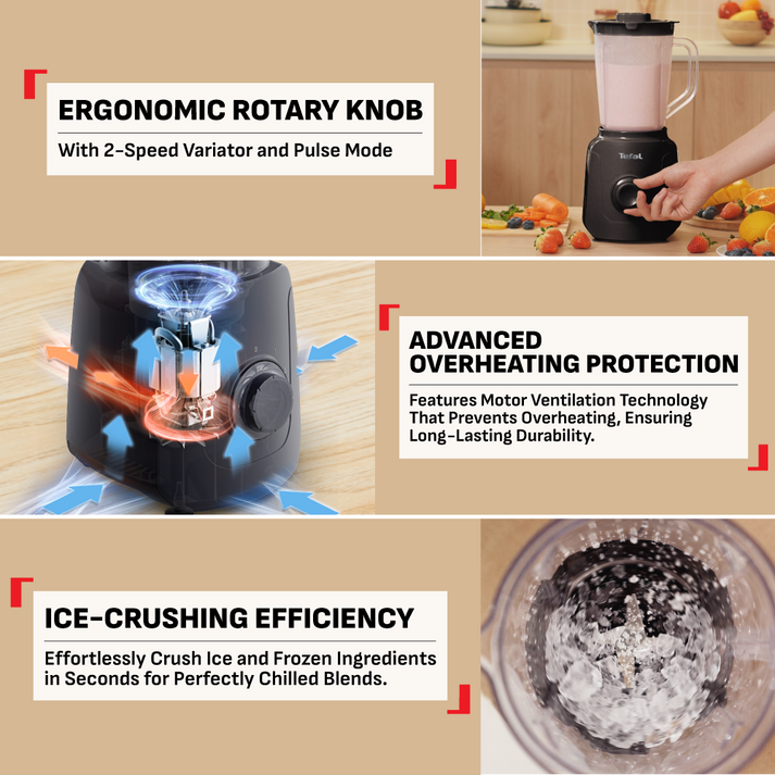 TEFAL BL4118 Blendforce Essential Blender w/ Chopper