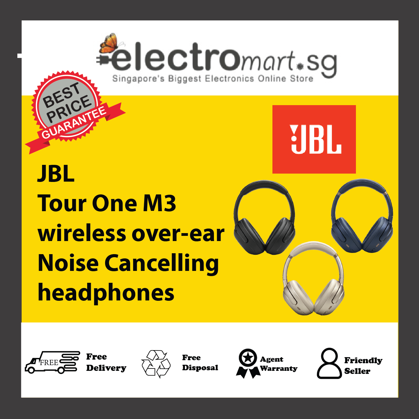 JBL Tour One M3 wireless over-ear Noise Cancelling headphones