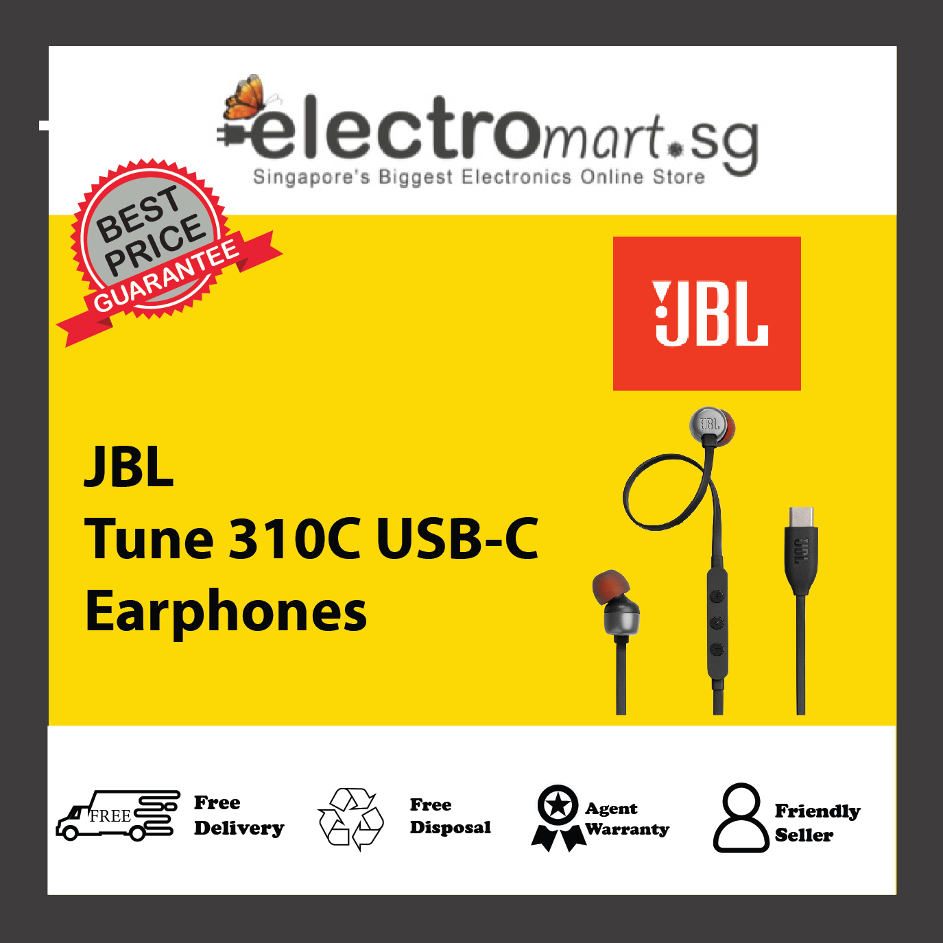 JBL Tune 310C USB-C Earphones