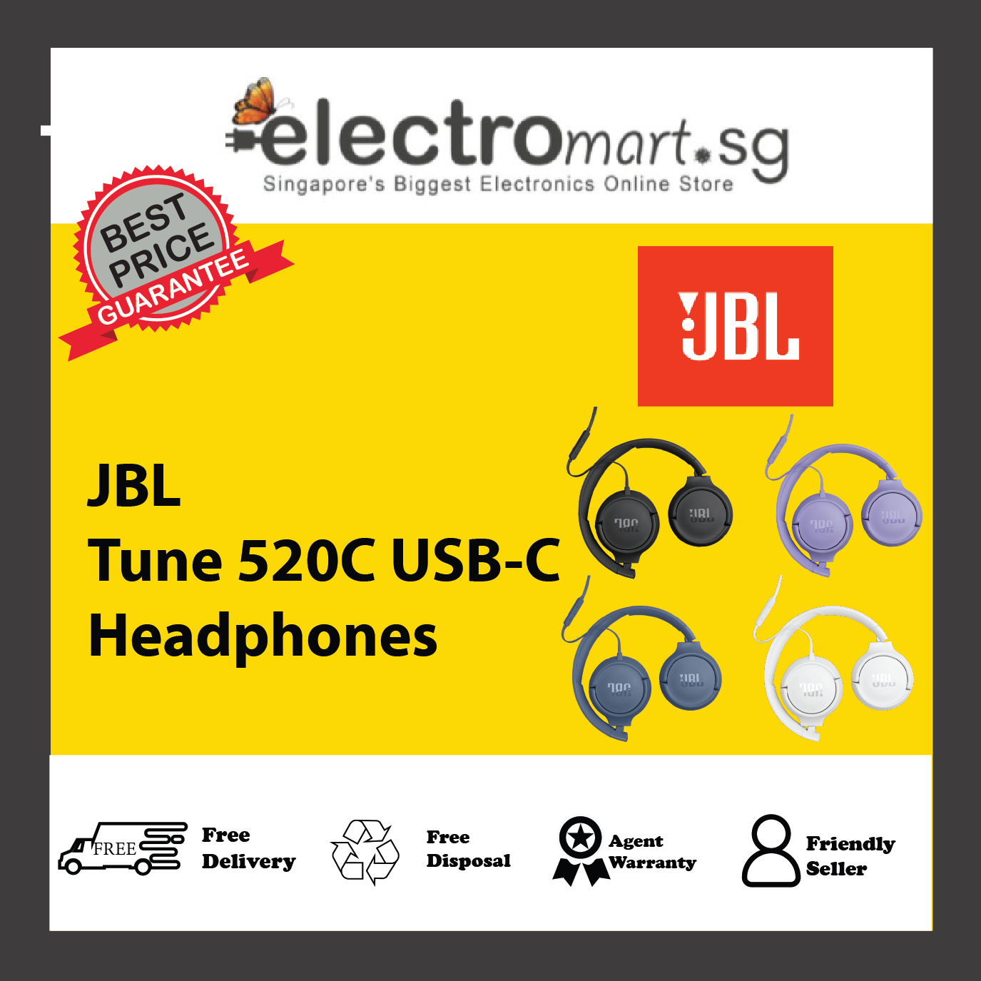 JBL Tune 520C USB-C Headphones