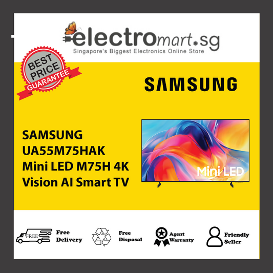 SAMSUNG UA55M75HAK Mini LED M75H 4K Vision AI Smart TV 55inch